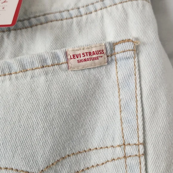 Light Blue Distressed Denim Shorts - Picture 4 of 7